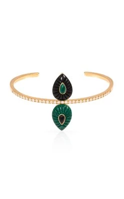 18k Yellow Gold W2 Bangle Bracelet