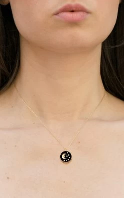 Mini Day And Night Cosmic Love 18K Gold Pendant