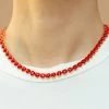 Heart United 18K Yellow Gold Coral Choker