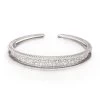 18k White Gold Full Diamond Burger Bangle Bracelet -Lady Fashion Store l atelier nawbar white 18k white gold full diamond burger bangle bracelet