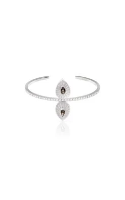 18k White Gold W2 Bangle Bracelet