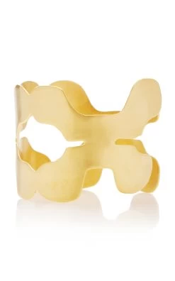 Kaku 24K Gold-Plated Cuff -Lady Fashion Store la cano gold kaku 24k gold plated cuff 2