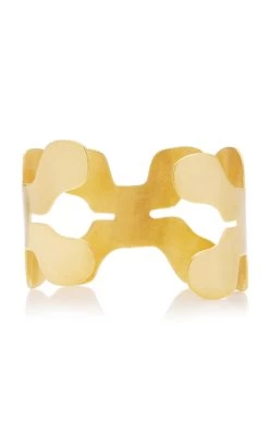 Kaku 24K Gold-Plated Cuff -Lady Fashion Store la cano gold kaku 24k gold plated cuff 3