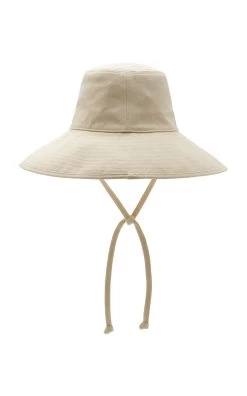 Holiday Canvas Bucket Hat 7 Holiday Canvas Bucket Hat -Lady Fashion Store lack of color neutral holiday bucket beige canvas 2