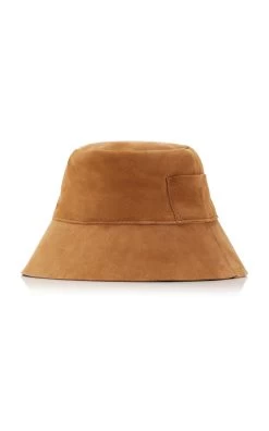 X Jordan Barrett On The Rocks Suede Bucket Hat -Lady Fashion Store lack of color neutral on the rocks tan 1