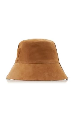 X Jordan Barrett On The Rocks Suede Bucket Hat -Lady Fashion Store lack of color neutral on the rocks tan 2