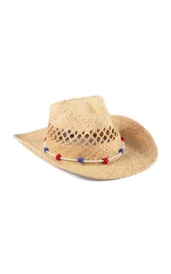 The Desert Beaded Straw Cowboy Hat 11 The Desert Beaded Straw Cowboy Hat -Lady Fashion Store lack of color neutral the desert cowboy by the sea 3
