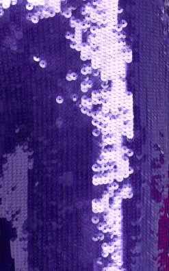 Sequined Pants -Lady Fashion Store laquan smith purple sequined pants 5