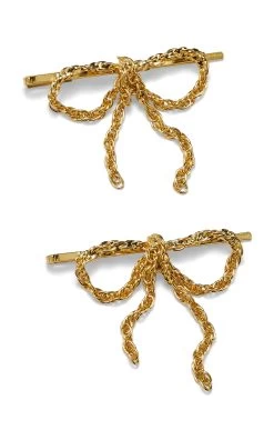 Jodie Chain Bow Bobbi Pin Set
