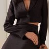 Locket Cropped Jacket -Lady Fashion Store lena hoschek black locket cropped jacket