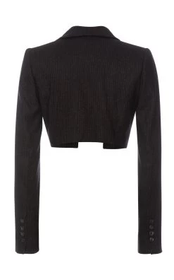 Locket Cropped Jacket -Lady Fashion Store lena hoschek black locket cropped jacket 4