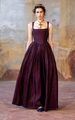 Theodora Corset Cotton Maxi Dress