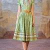 Gretl Printed Cotton Midi Dress 2 Gretl Printed Cotton Midi Dress -Lady Fashion Store lena hoschek green gretl printed cotton midi dress