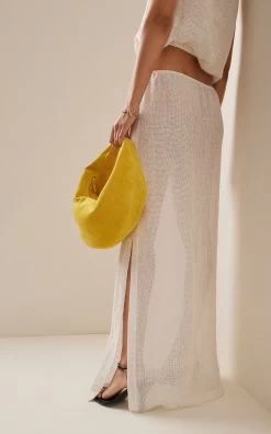 Stella Linen-Blend Maxi Skirt -Lady Fashion Store leset white stella maxi skirt 2