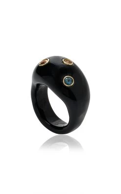 Monument Onyx Ring -Lady Fashion Store lizzie fortunato black monument onyx ring 2
