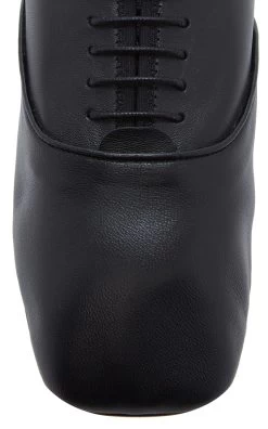 Loewe Leather Oxford Shoes -Lady Fashion Store loewe black leather oxford shoes 4