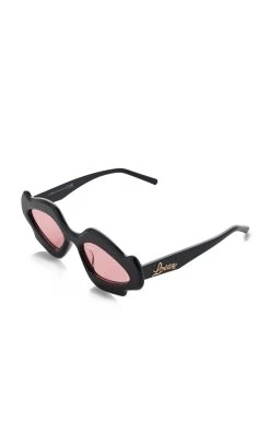 Loewe Flame Paula's Ibiza Round-Frame Sunglasses -Lady Fashion Store loewe black lw40109u paula s ibiza 1