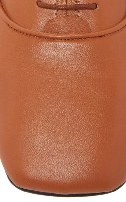 Loewe Soft Derby Flats -Lady Fashion Store loewe brown leather ballet flats 4