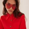 Loewe Transparent Mask Metal Sunglasses -Lady Fashion Store loewe orange transparent mask metal sunglasses