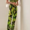 Cruise Printed Silk Wide-Leg Pants -Lady Fashion Store louisa ballou print cruise trousers