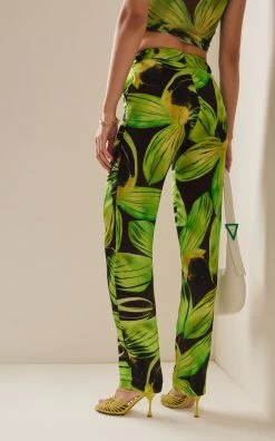 Cruise Printed Silk Wide-Leg Pants -Lady Fashion Store louisa ballou print cruise trousers 2