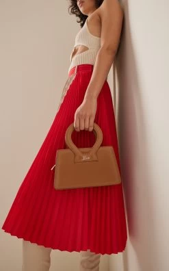 Small Ana Leather Top Handle Bag