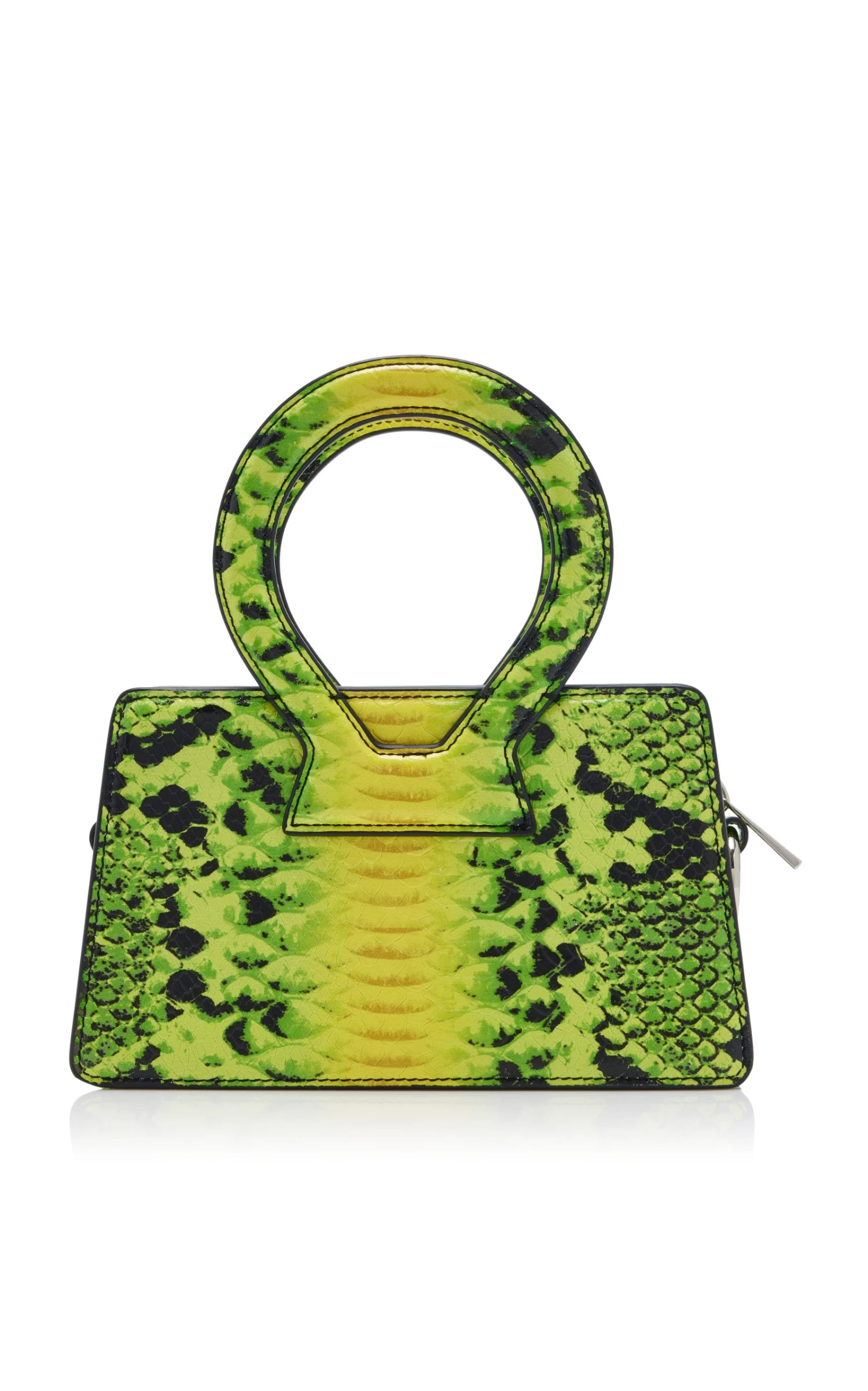Small Ana Python-Embossed Leather Top Handle Bag 6 Small Ana Python-Embossed Leather Top Handle Bag - Image 4