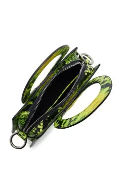 Small Ana Python-Embossed Leather Top Handle Bag 11 Small Ana Python-Embossed Leather Top Handle Bag -Lady Fashion Store luar yellow small ana acid green python 4