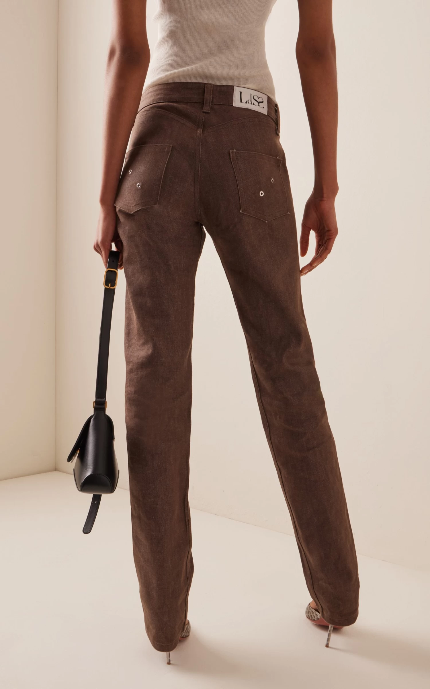 Lace-Up Rigid High-Rise Slim-Leg Jeans 5 Lace-Up Rigid High-Rise Slim-Leg Jeans - Image 3