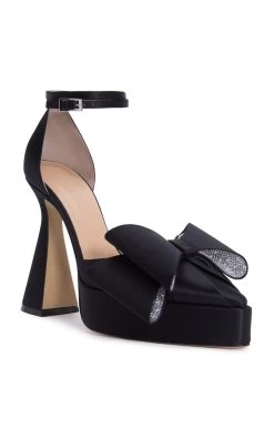 Le Cadeau Satin Platform Pumps -Lady Fashion Store mach mach black le cadeau satin platform pumps 2