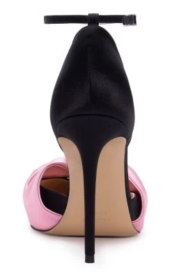 Double Heart Satin Draped Pumps -Lady Fashion Store mach mach pink double heart satin draped pumps 3
