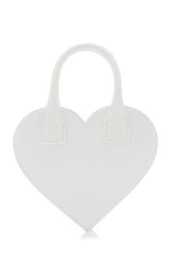 Heart Shape Satin Top Handle Bag -Lady Fashion Store mach mach white heart shape satin top handle bag 3