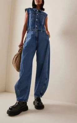 Isabelle Rigid High-Rise Tapered Wide-Leg Jeans