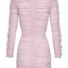 Magda Butrym Ruched Mini Dress -Lady Fashion Store magda butrym pink ruched mini dress
