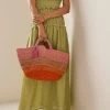Manebi Panier Raffia Tote Bag -Lady Fashion Store manebi multi panier raffia tote bag