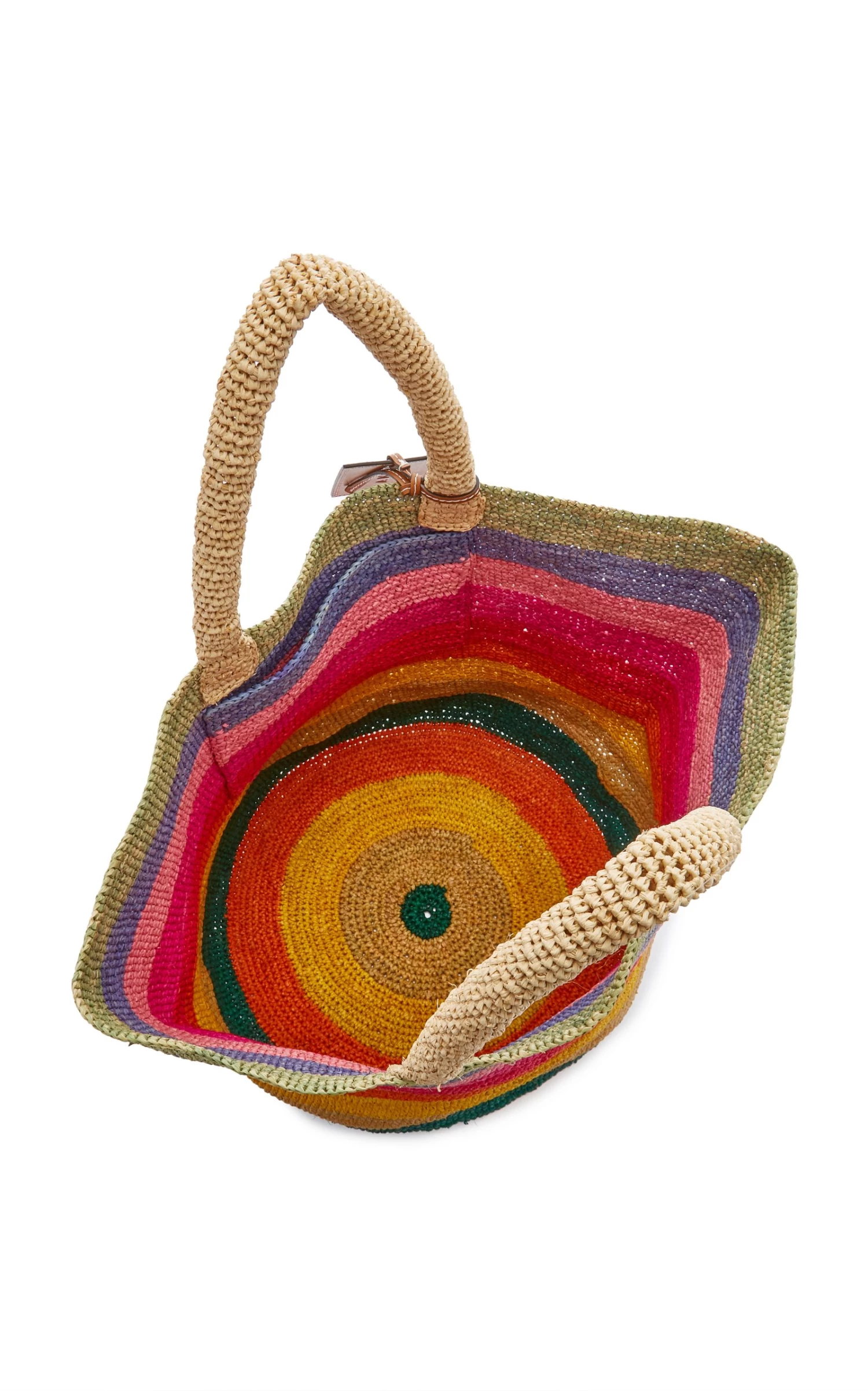 Manebi Raffia Rainbow Summer Tote Bag 6 Manebi Raffia Rainbow Summer Tote Bag - Image 4