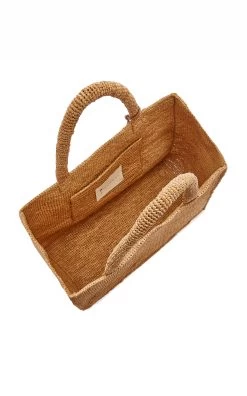 Manebi Sunset Raffia Natural Large Tote Bag -Lady Fashion Store manebi neutral sunset raffia natural large tote bag 3