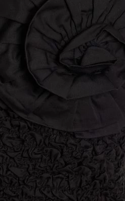 Mona Floral-Appliqued Organic Cotton Midi Dress -Lady Fashion Store mara hoffman black mona floral appliqued organic cotton midi dress 3