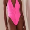 Gabriela One-Piece Swimsuit -Lady Fashion Store mara hoffman pink gabriela