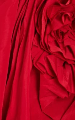 Marchesa Rose Taffeta Gown 9 Marchesa Rose Taffeta Gown -Lady Fashion Store marchesa red rose taffeta gown 3