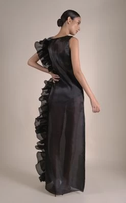 Bea Ruffled Sheer Dress 11 Bea Ruffled Sheer Dress -Lady Fashion Store marlies grace black bea ruffled sheer dress 2 2