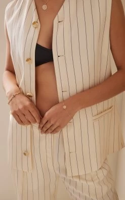 Wee Porte Bonheur 14K Yellow Gold Aquamarine Bracelet