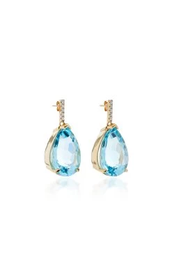 Lady Fashion Store -Lady Fashion Store mateo blue blue topaz tear drop earrings 1