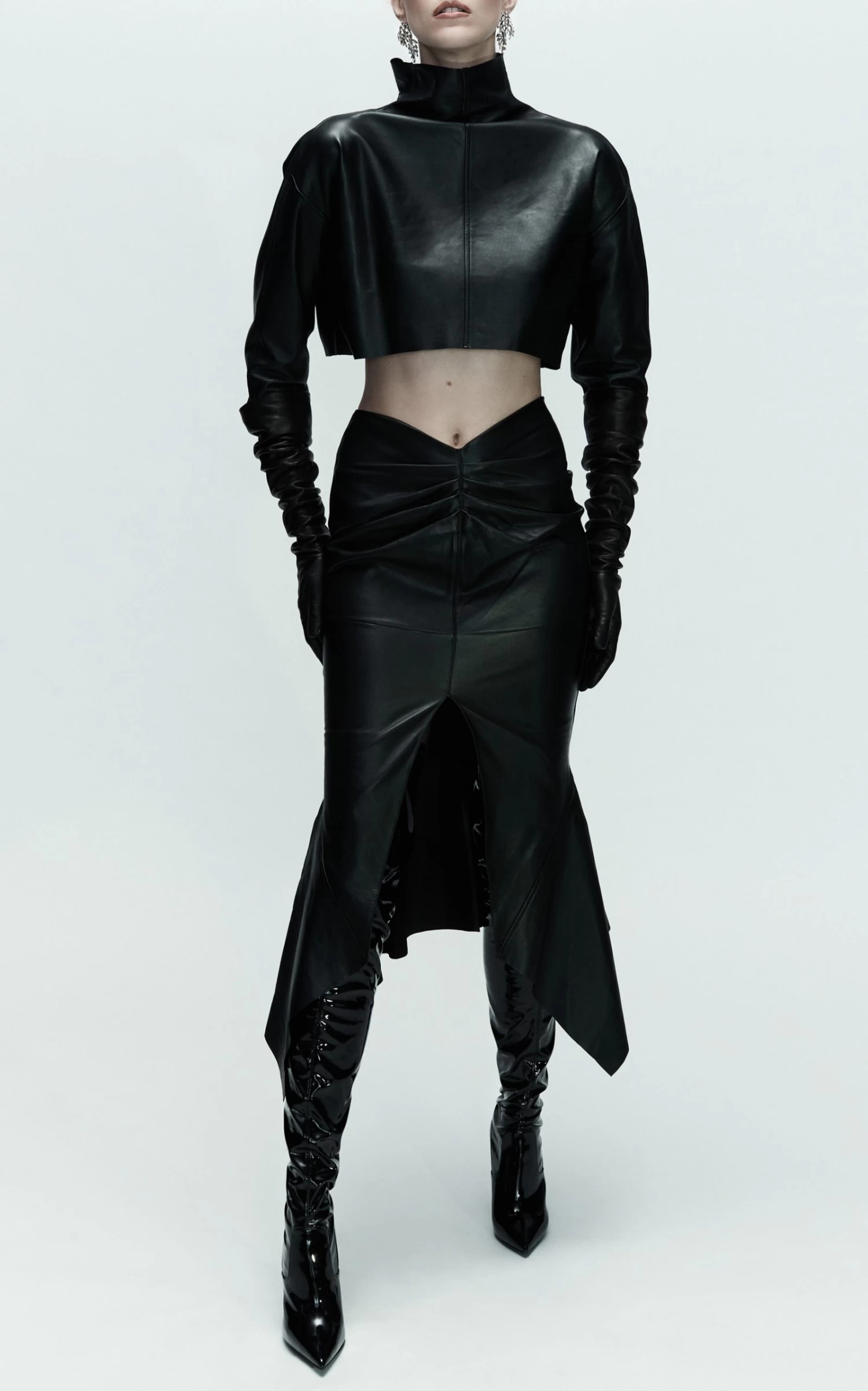 Analogy Leather Midi Skirt 3 Analogy Leather Midi Skirt