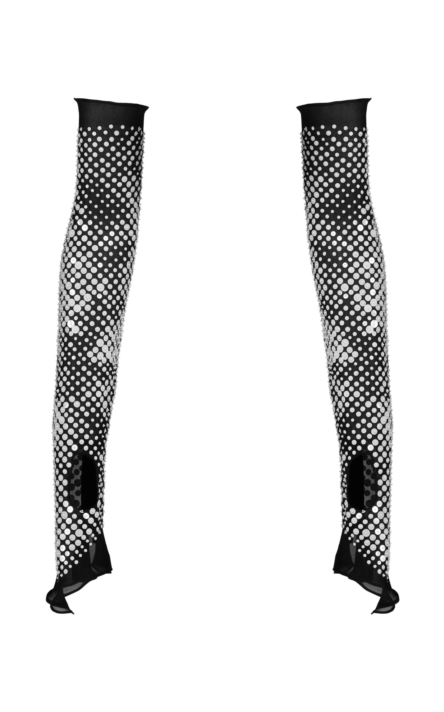 Jonquil Sequin Silk Gloves 4 Jonquil Sequin Silk Gloves - Image 2