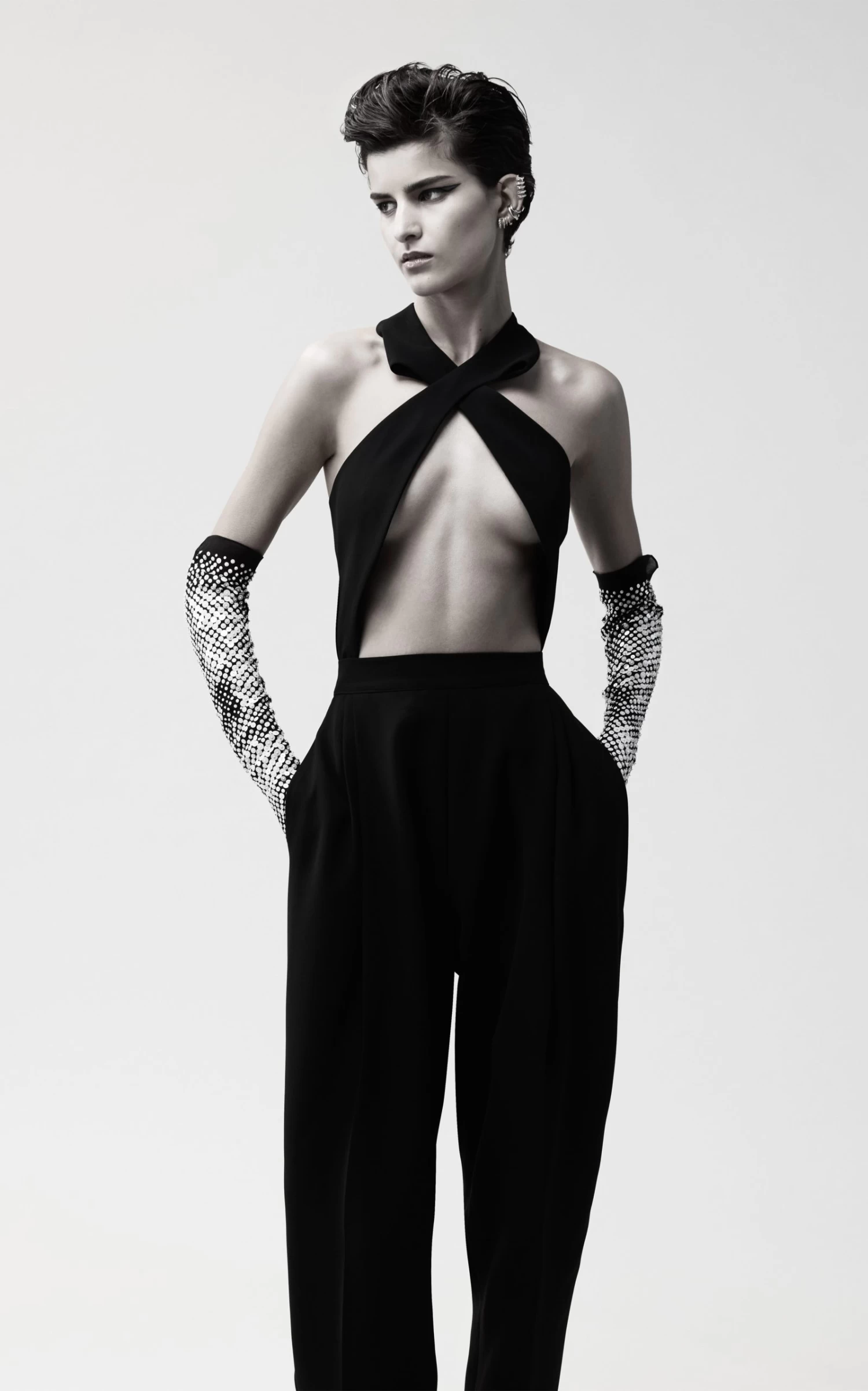 Jonquil Sequin Silk Gloves 3 Jonquil Sequin Silk Gloves