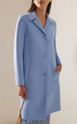 Balmacaan Wool Coat