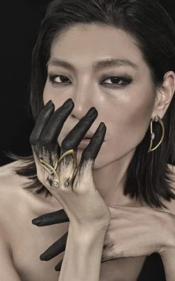 18k Yellow Gold Ring With White Diamond