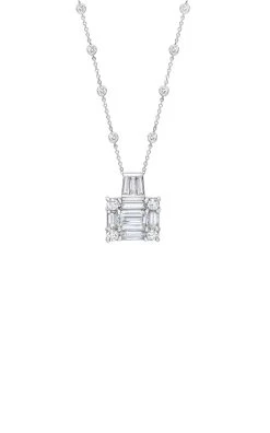 Mega Clarity Diamond Pendant 18K White Gold Necklace -Lady Fashion Store mindi mond white mega clarity pendant 18 1