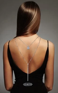 'Tiffany & Co' Vintage Diamond Bar Long Necklace